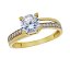  Anillo de compromiso de oro 18k con circonitas modelo 737